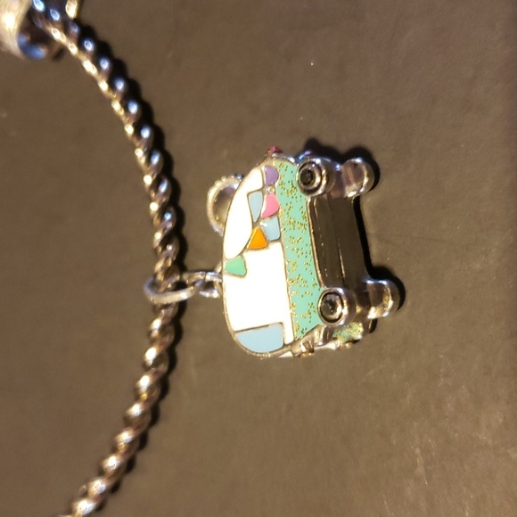 Charm Bracelet With Camper Charm and Black Flower - 3/$15 - Picture 2 of 6